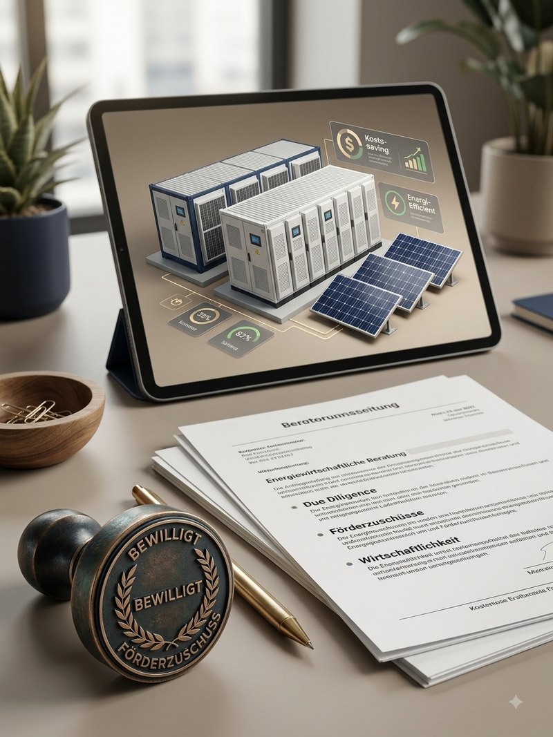 Beratungsunterlagen zur energiewirtschaftlichen Beratung mit bewilligter Förderzusage
